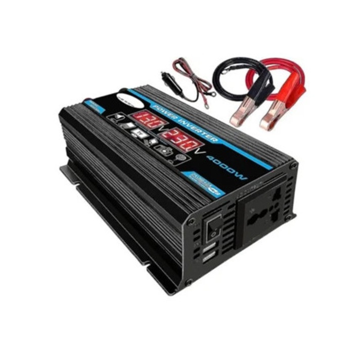 Invertor auto 4000W 12V 220V cu control de la distanta