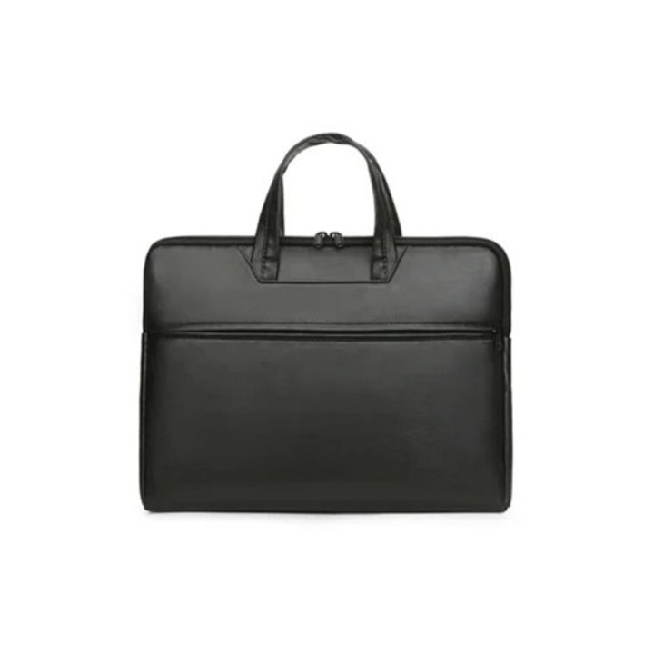 15 hüvelykes laptoptáska, professzionális, irodai, unisex, fekete