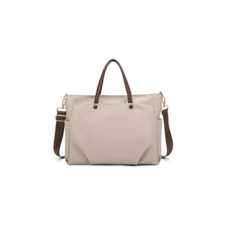 Geanta laptop, 15,6 inch, capacitate mare, material Oxford, albaricoque