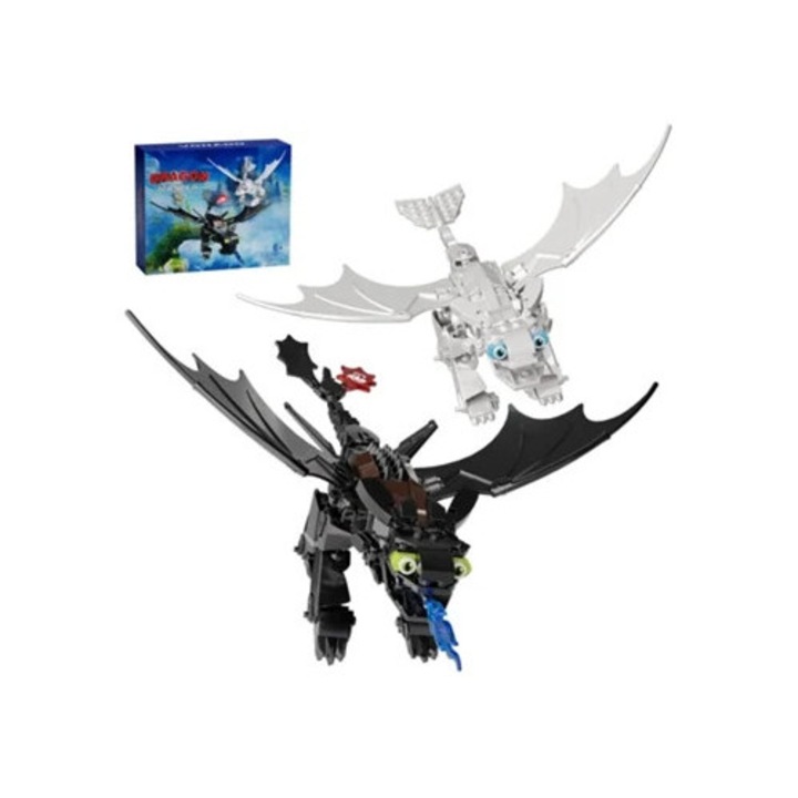 Set de constructie Dragon Toothless, jucarie Night Light Fury