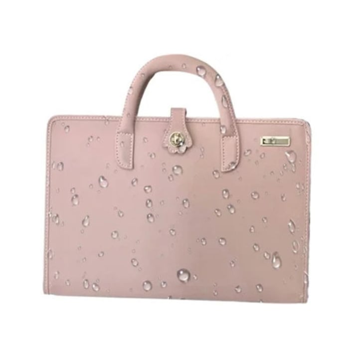 15 hüvelykes laptop tok, rendszerező cipzárral, ökológiai bőr, pánttal, többszínű