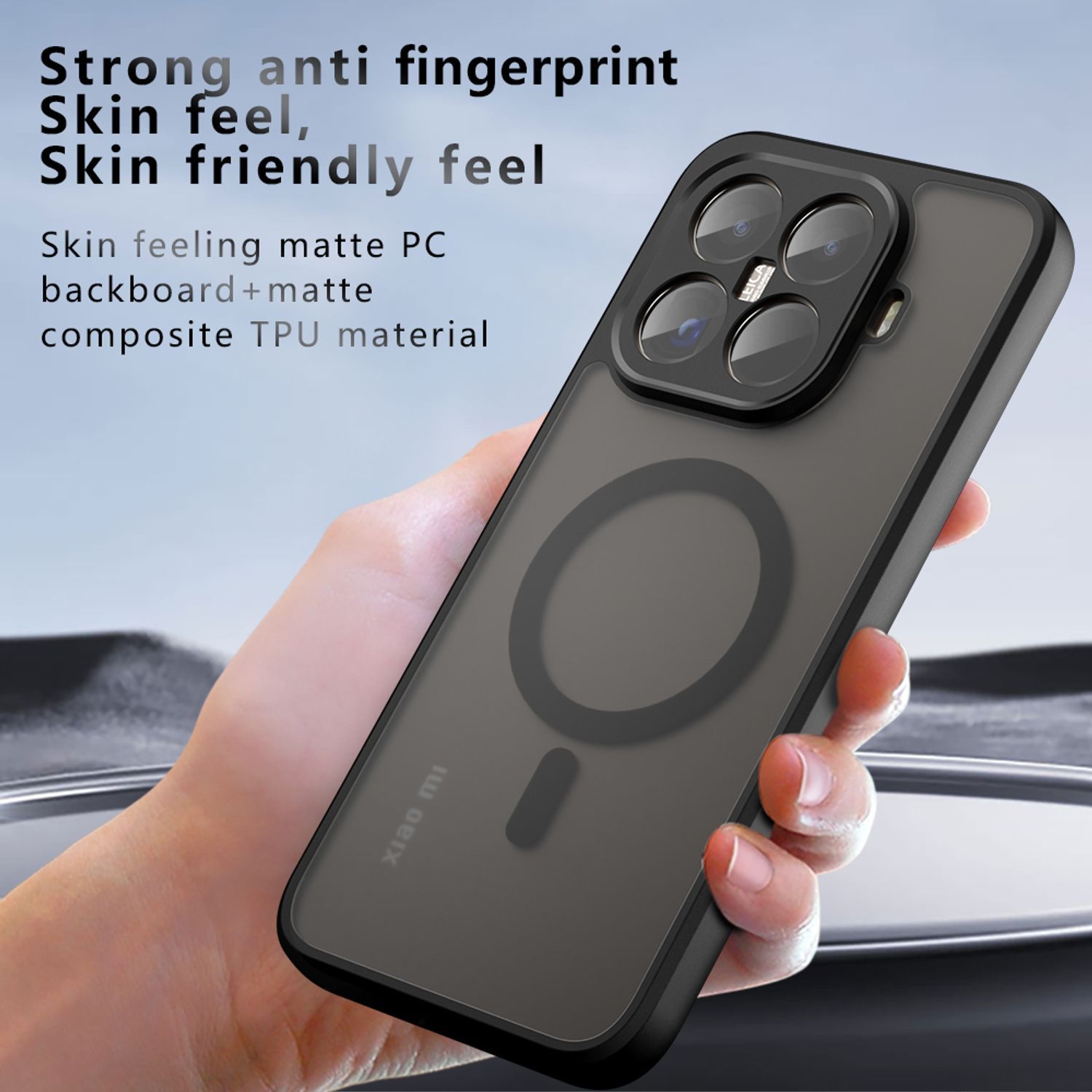 Husa Telefon pentru Xiaomi 15T Pro, Compatibila cu MagSafe, Carcasa Magnetica Integrata, Anti-Soc, Neagra