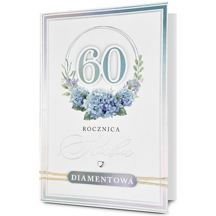 Felicitare, Pan Dragon, Rocznica casatorie 60, multicolor, 13x19cm, set cu envelopa