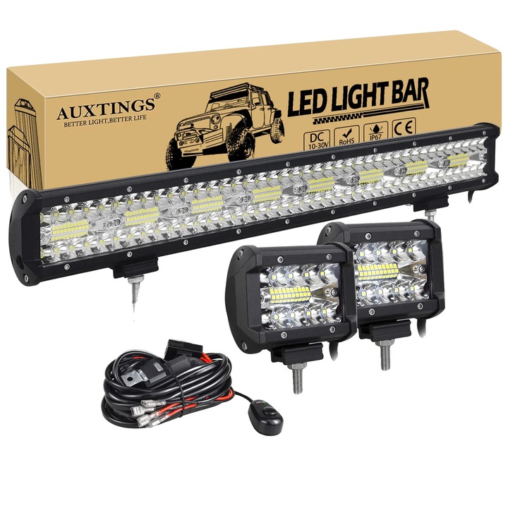 Proiector LED 23in, 480W, design waterproof, 324000 lumeni, aluminiu diecast