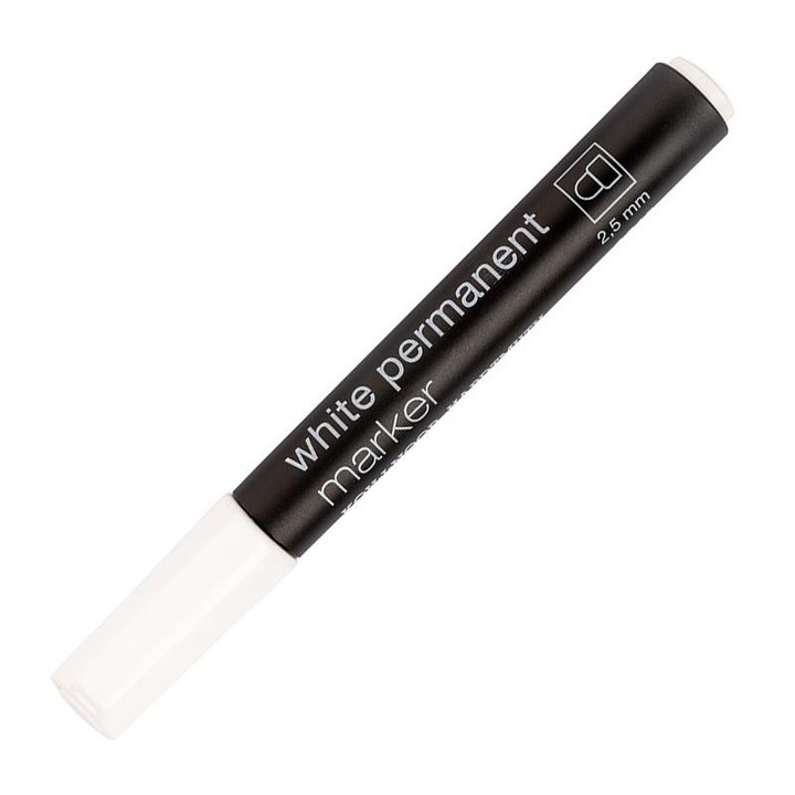 Marker permanent KOH-I-NOOR 2,5mm alb