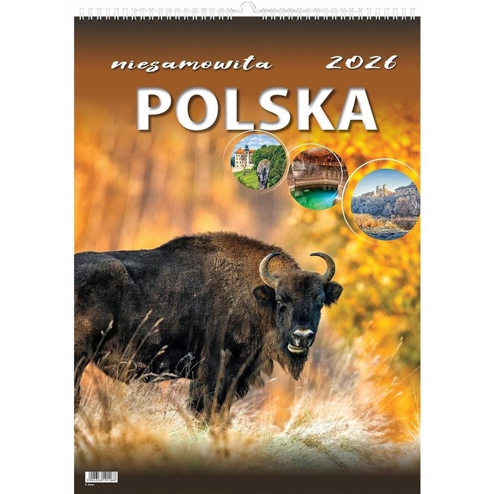 Calendar 2026, Evena, multicolor, 31,5x50cm, 12 pagini cu imagini din Mazury