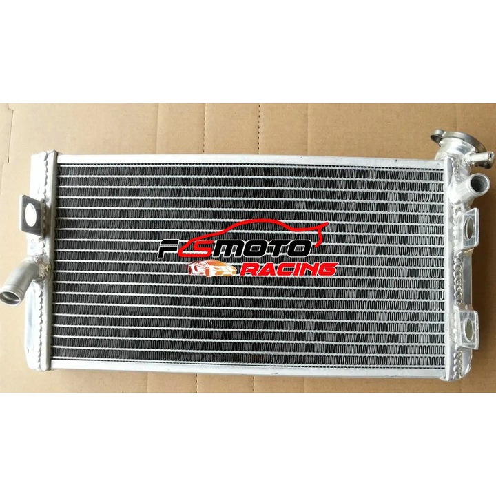 Radiator moto, aluminiu, capacitate de racire crescuta, TIG sudat, finisaj lucios, compatibil cu modele Yamaha TZ250 din 1990