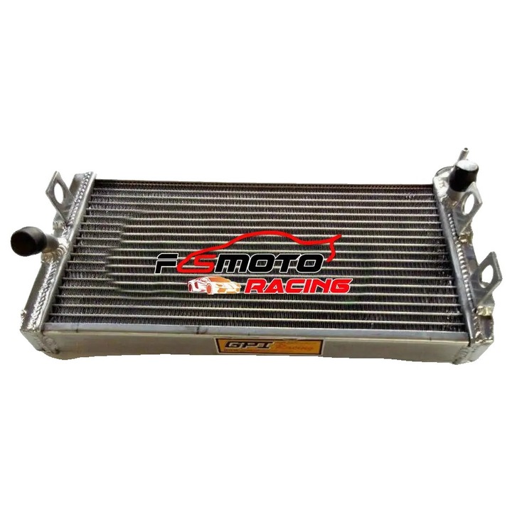 Radiator moto, aluminiu, capacitate de racire crescuta, TIG sudat, finisaj lucios, compatibil cu modele Yamaha TZ250 din 1990