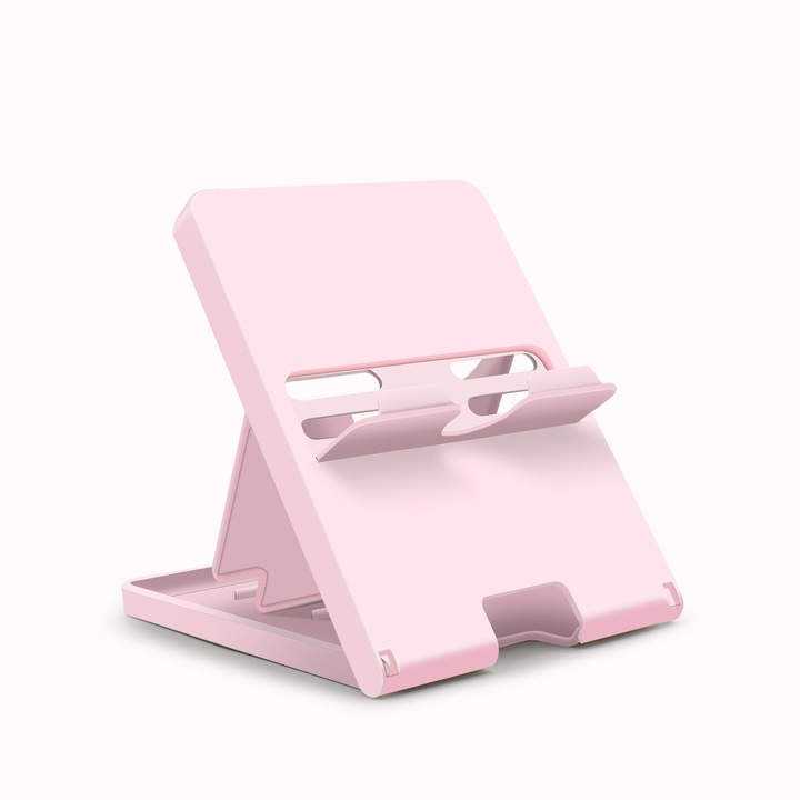 Suport pentru consola Nintendo Switch 2, suport de birou Nintendo Switch/OLED, compact si portabil, roz