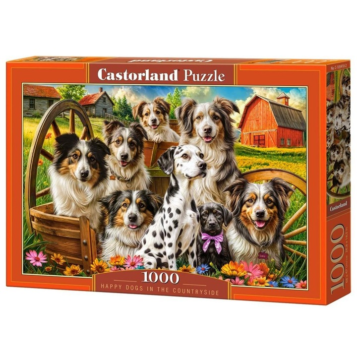 Puzzle 1000 CASTORLAND Happy Dogs In The Countryside, 68x47cm, set
