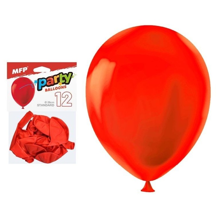 12 db piros lufi szett 26cm