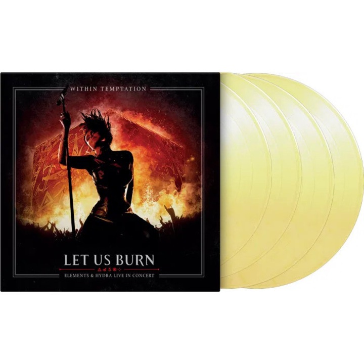 Within Temptation: Let Us Burn: Elements & Hydra Live In Concert, Vinyl alb si galben marmorat, 4Vinyl (LP)