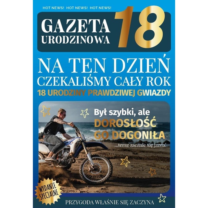 Felicitare Armin Style Urodziny gazeta Osiemnastka 13x21cm