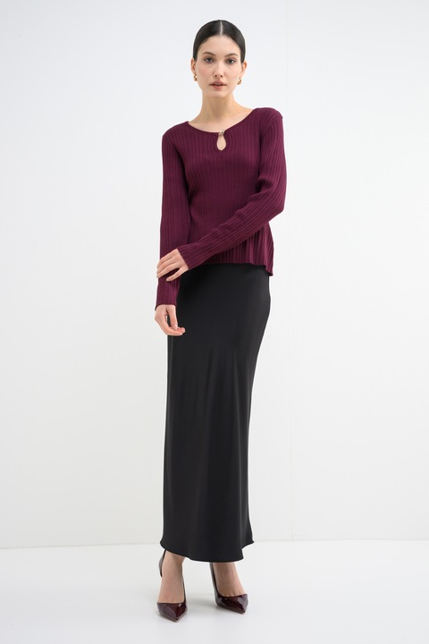 Vila, Pulover cu decupaj, Violet pruna