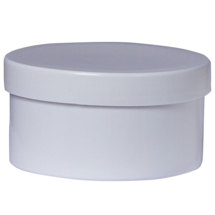 Cutie farmaceutica de plastic alba, 20 ml