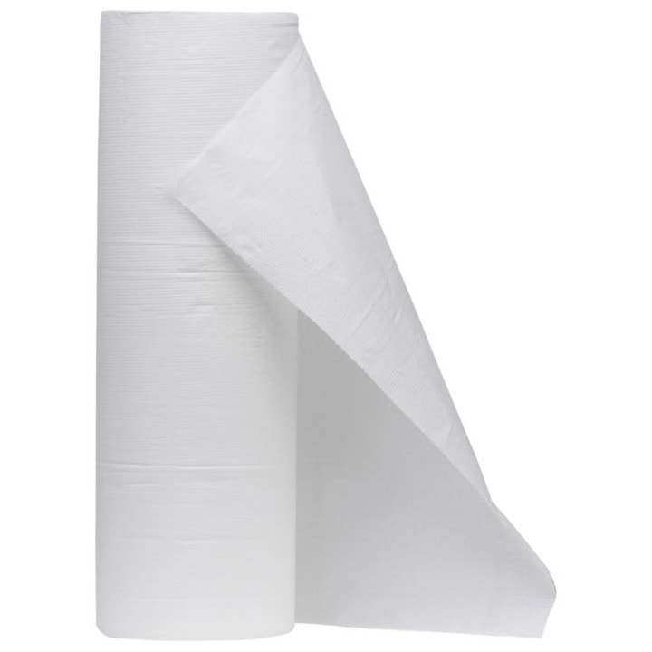 Rola cearceaf hartie de protectie pat, 2 straturi hartie, 49cm x 100m, grosime 18g/strat, 100% celuloza, pentru saloane masaj, clinici, PRIMA