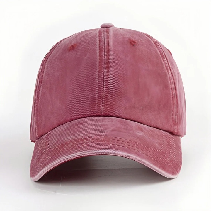 BOMSTOM vintage piros pamut baseball sapka, állítható, egy méret