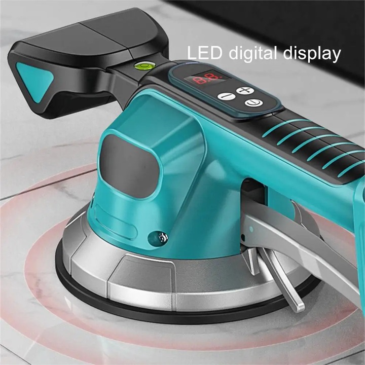 Masina electrica de montat placi, Vibrator manual pentru placi, 10 trepte, Putere mare, Acumulator litiu, Bateria inclusa, Pentru gresie si faianta