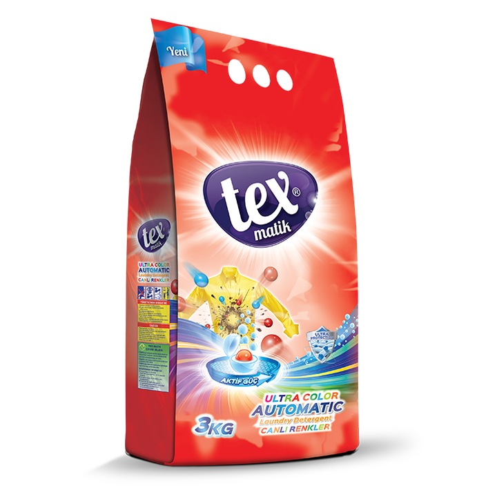 Detergent Pudra TEX 3KG Ultra Color, Automatic
