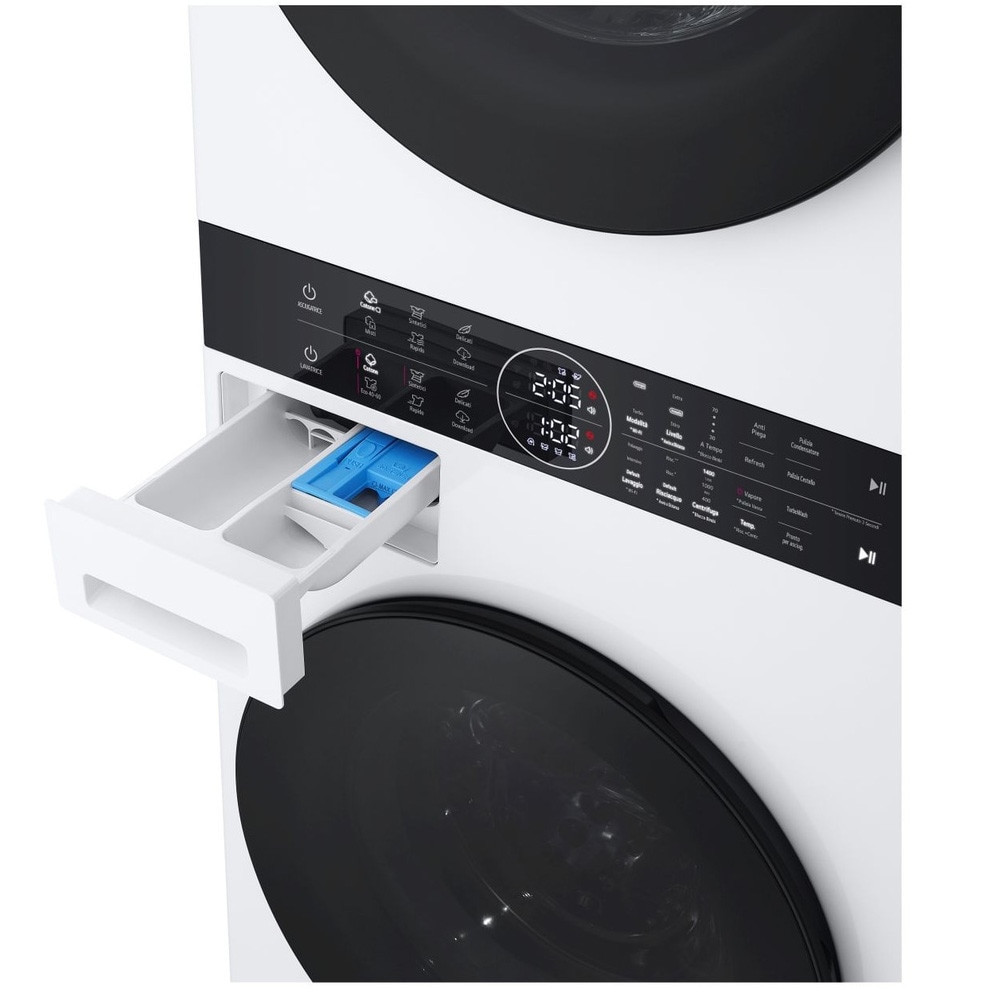 Masina de spalat rufe cu uscator LG WT1210WWF, Spalare 12 kg, Uscare 10 kg, 1400 RPM, Steam, TurboWash 360, Clasa A/C, Culoare Alb