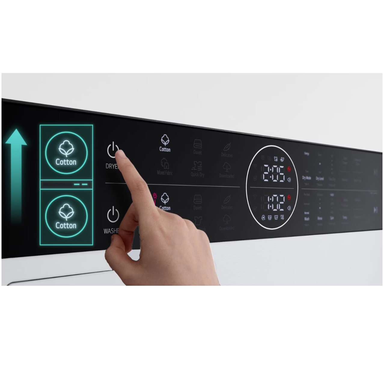 Masina de spalat rufe cu uscator LG WT1210WWF, Spalare 12 kg, Uscare 10 kg, 1400 RPM, Steam, TurboWash 360, Clasa A/C, Culoare Alb