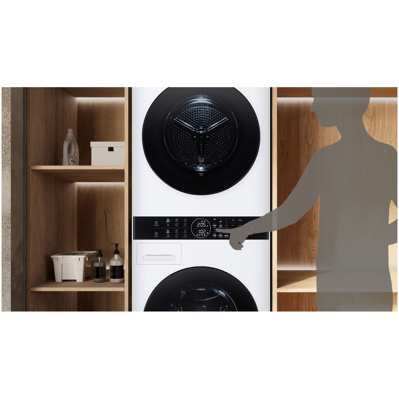 Masina de spalat rufe cu uscator LG WT1210WWF, Spalare 12 kg, Uscare 10 kg, 1400 RPM, Steam, TurboWash 360, Clasa A/C, Culoare Alb