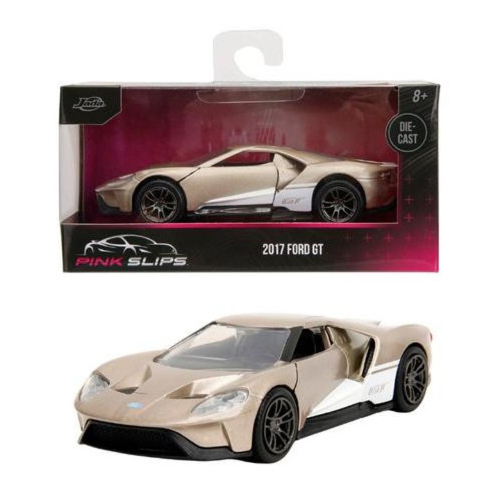 Masinuta Jada Toys 253292000 Pink Slips - 2017 Ford GT model de mașină metalică - 1:32