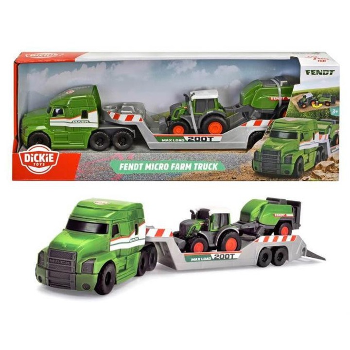 Set de joacă cu camion Dickie Fendt Mikro Fermă