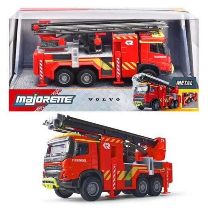 Majorette Mașină de pompieri Volvo - 19 cm (8503713001)