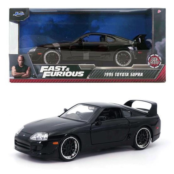 Jada Toys 9333380314R00 Fast & Furious 1995 Toyota Supra model de mașină din metal 1:24