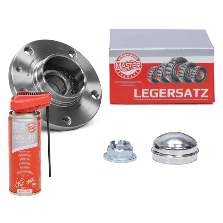 Kerékcsapágy agy Master-Sport kenőspray-vel, 5 lyuk, 130mm
