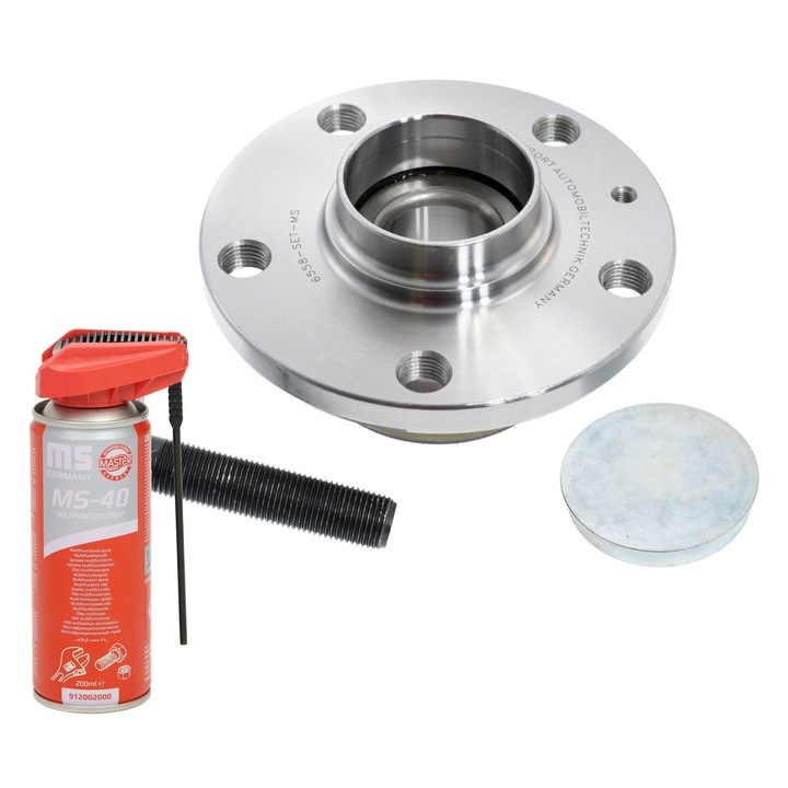 Set butuc rulment roata cu spray Master-Sport 6558-SET-MS, 5 gauri, 136mm, 2.45kg