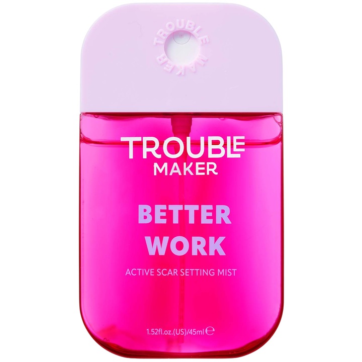 Spray fixativ machiaj Trouble Maker, 45ml, niacinamid, aloe vera, pentru ten sensibil