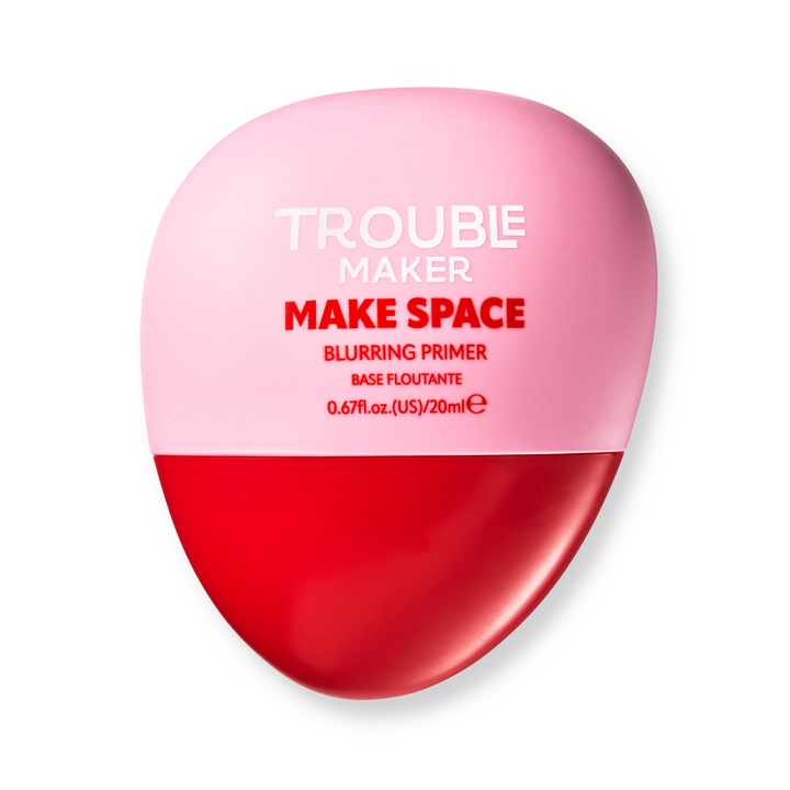 Baza de machiaj Trouble Maker Make Space Primer 20ml, efect de netezire, control al stralucirii, culoare transparenta