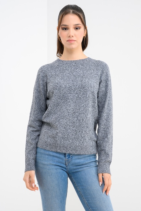 Vero Moda, Pulover cu maneci raglan Doffy, Gri melange