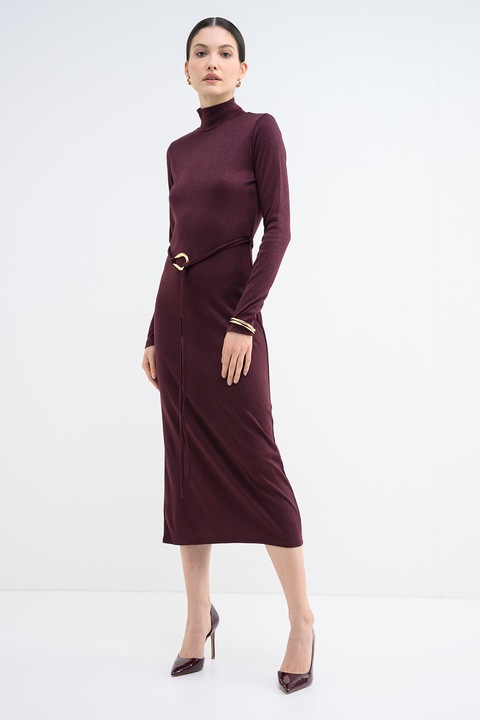 Vero Moda, Rochie midi cu un cordon Louisa, Violet tyrian
