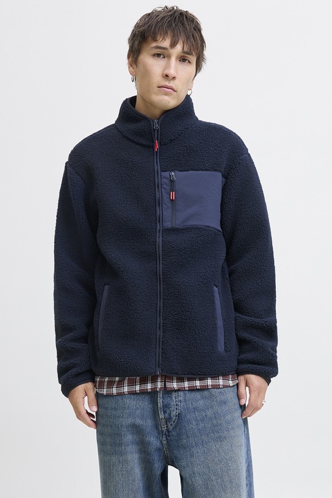 Jack & Jones, Polárdzseki cipzáros zsebekkel, Tengerészkék