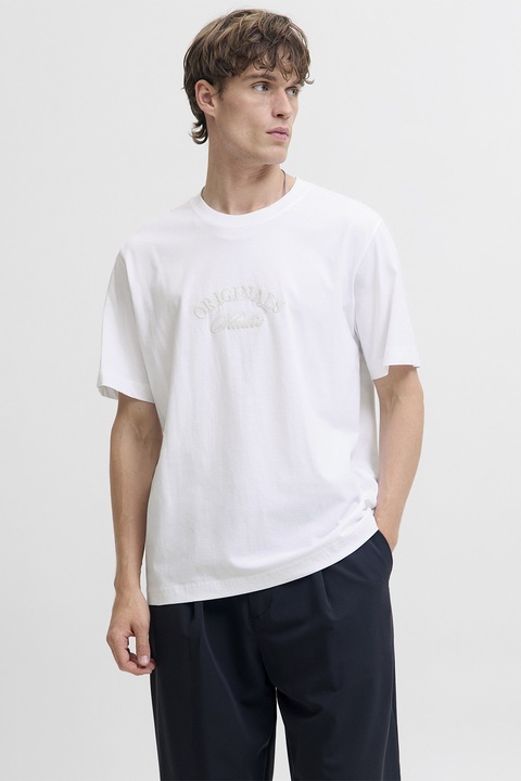 Jack & Jones, Bleeker bő fazonú pamutpóló, Fehér