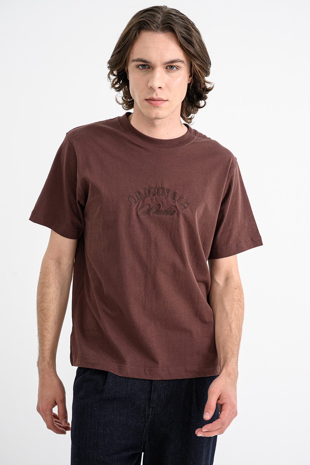 Jack & Jones, Tricou lejer din bumbac Bleeker, Violet pruna, M