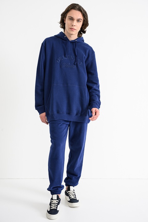 Jack & Jones, Hanorac cu aplicatie logo, Albastru inchis