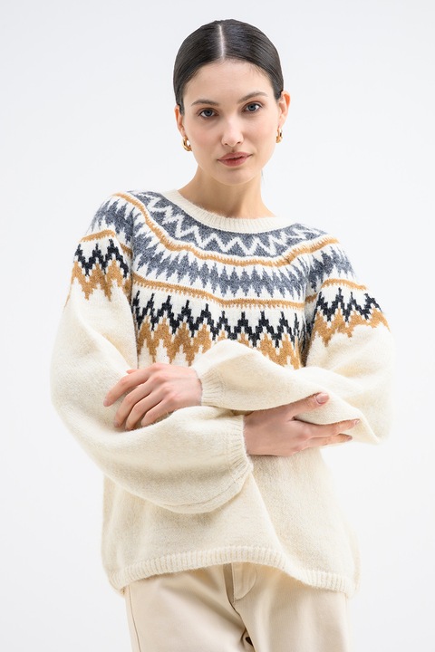 Only, Kerek nyakú bő fazonú pulóver, Többszínű