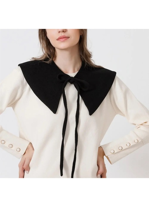 KESNUP levehető gallér, oversized modell, masnival rögzíthető, univerzális méret, poliészter anyag, fekete