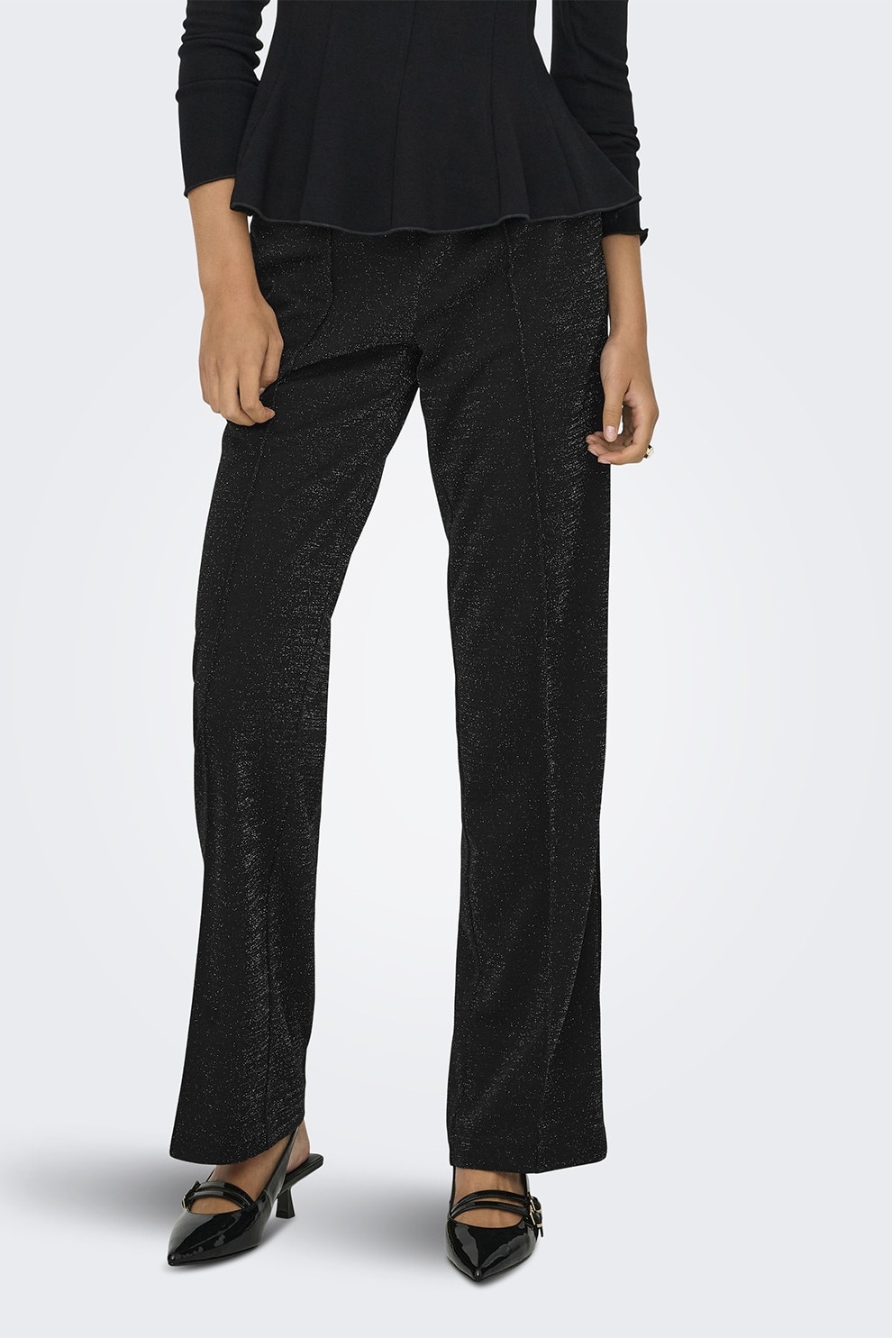 Only, Pantaloni drepti, Negru, M-L32