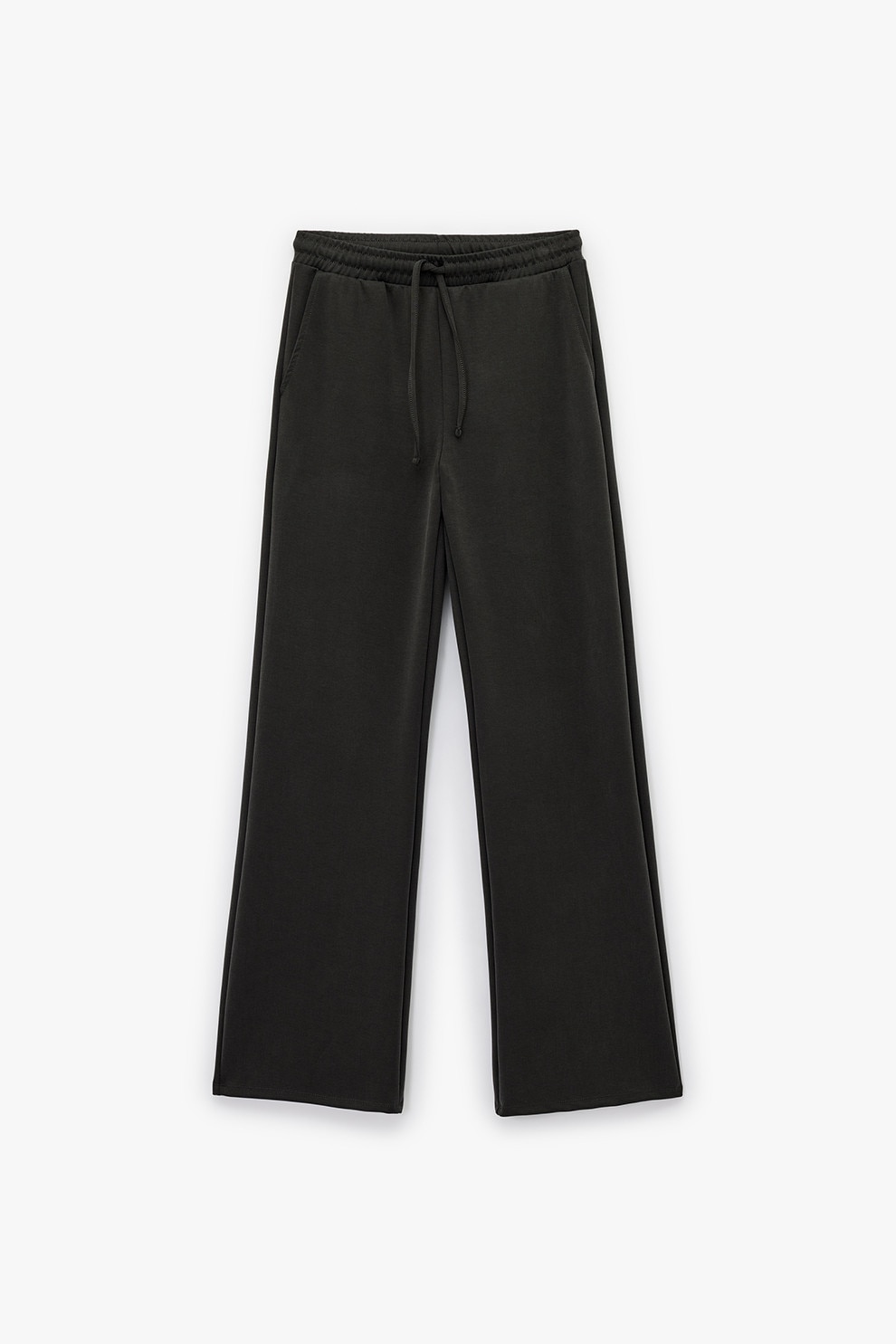 KOTON, Pantaloni de trening din amestec de lyocell cu snururi, Gri antracit, XL