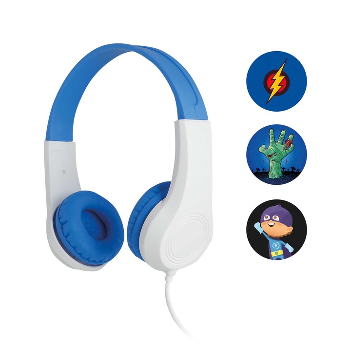 Căști Sencor SEP 255BL, cu cablu, pentru copii, albastre
