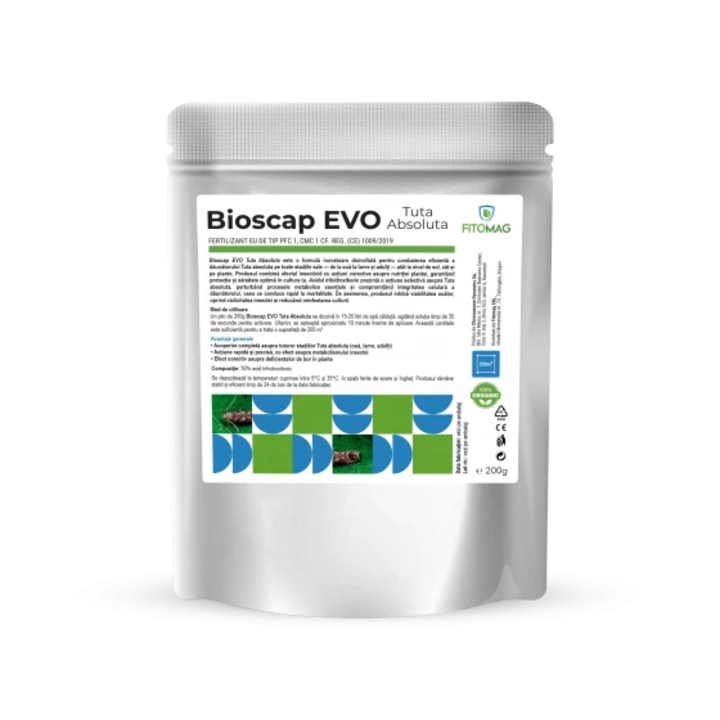 Protectie naturala si eficienta impotriva tuta absoluta, Bioscap Evo Tuta Absoluta, 200 g