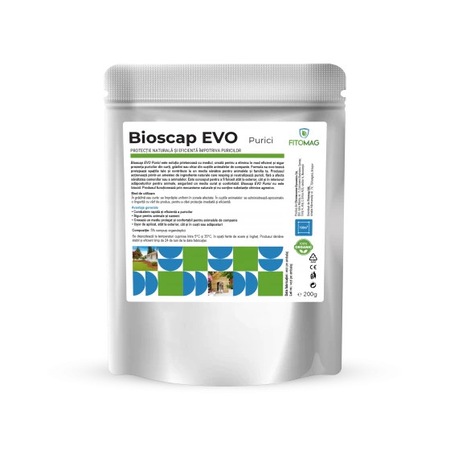 Protectie naturala si eficienta impotriva puricilor, Bioscap Evo Purici ...