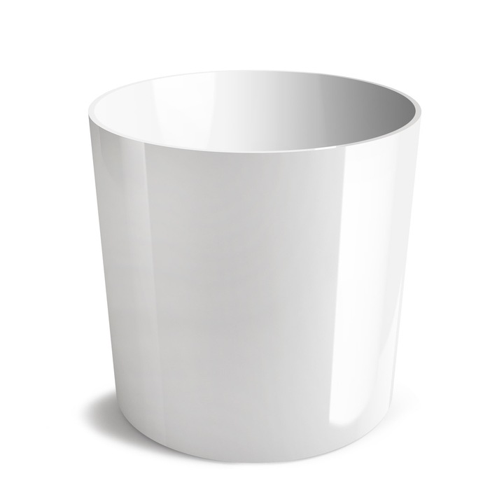 Ghiveci Donplast Cilindru DCR 11 PP, Ø11H9.5 cm, Alb