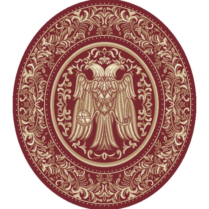 Covor Elena Bisericesc, Visiniu, Rotund, 180cm x 180cm, R710074/51955