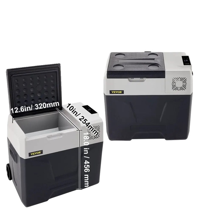 Frigider auto portabil, 50L, design eficient energetic, capacitate adecvata, transport usor